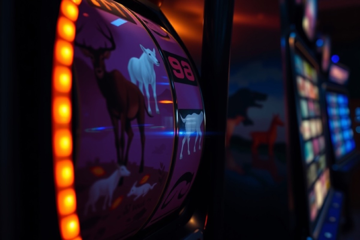 A glowing reel cabinet decorated with outback wildlife art
